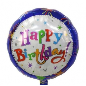 Μπαλονι Foil 18''(45Cm) Happy Birthday Fireworks - ΚΩΔ:206367-Bb