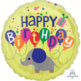 Μπαλονι Foil 18''(45Cm) Ελεφαντακι Happy Birthday - ΚΩΔ:541250-Bb