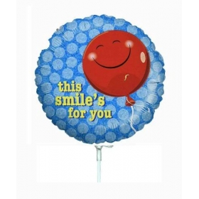Μπαλονι Foil 9''(23Cm) Mini Shape This Smile Is For You - ΚΩΔ:82372-Bb