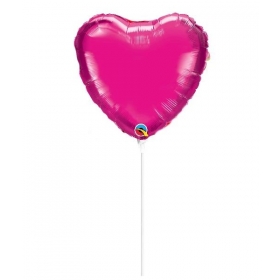Μπαλονι Foil 10''(25Cm) Mini Shape Καρδια Φουξια - ΚΩΔ:23356-Bb