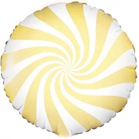 Μπαλονι Foil 18''(45Cm) Lollipop Ασπρο Κιτρινο - ΚΩΔ:Fb20P-084J-Bb