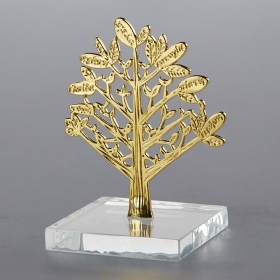 Μεταλλικο Δεντρο Της Ζωης Χρυσο Σε Βαση Απο Plexiglass 8Χ6Cm - ΚΩΔ:Nu1903-Nu