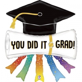 Μπαλονι Foil 45''(112Cm) You Did It Grad Diploma - ΚΩΔ:25100-Bb