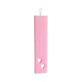 Λαμπαδα Ροζ Αρωματικη Πλακε Με Καρδουλες Διατρητες - ΚΩΔ:M4603-3-Ad