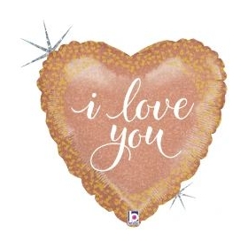 Μπαλονι Foil 18''(45Cm) Καρδια Holographic I Love You - ΚΩΔ:36639H-Bb