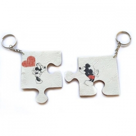 Μπρελοκ Παζλ Mickey & Minnie In Love - ΚΩΔ:D1801-63-Bb