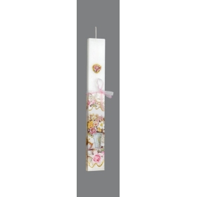 Πασχαλινη Λαμπαδα Με Θεμα Λουλουδι - ΚΩΔ:M3564-Ad
