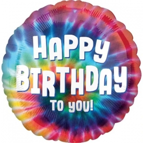 Μπαλονι Foil 18''(45Cm) Happy Birthday Tie Dye - ΚΩΔ:541793-Bb