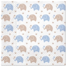Χαρτοπετσετες Baby Elephant Blue 33Cm - ΚΩΔ:Sdl125605-Bb