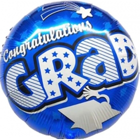 Μπαλονι Foil 18"(45Cm) Αποφοιτησης Μπλε Congratulations Grad - ΚΩΔ:206292-2-Bb