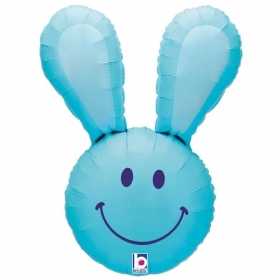 Μπαλονι Foil 37"(94Cm) Μπλε Χαμογελαστο Λαγουδακι - ΚΩΔ:15355B-Bb