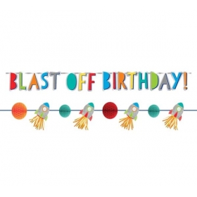 Γιρλαντα Blast Off Birthday 177.6X16.5Cm - ΚΩΔ:120440-Bb
