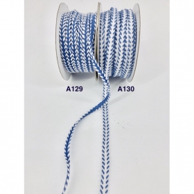 Μπλε Κορδελα Ψαροκοκκαλο Με Λευκα Ξωραφα 5mmx18.28m - ΚΩΔ:A129-Rn