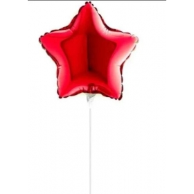 Μπαλονι Foil 10''(25Cm) Mini Shape Κοκκινο Αστερι - ΚΩΔ:09208R-Bb