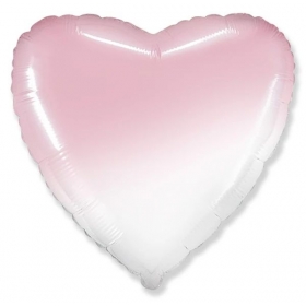 Μπαλονι Foil 32"(81.30Cm) Καρδια Ομπρε Ασπρο-Ροζ - ΚΩΔ:206500Bg-2-Bb