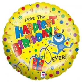 Μπαλονι Foil Γενεθλιων Happiest Birthday Κιτρινο 45Cm – ΚΩΔ.:86273Ρ-Bb