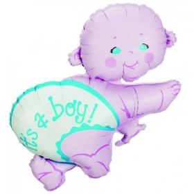 Μπαλονι Foil 40Cm Για Γεννηση Supershape «It'S A Boy» Μωρακι – ΚΩΔ.:15477Ρ-Bb