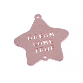 Ξυλινο Αστερι Ροζ "Dream Come True" 5.5Cm - ΚΩΔ:Nk310-1-Nu