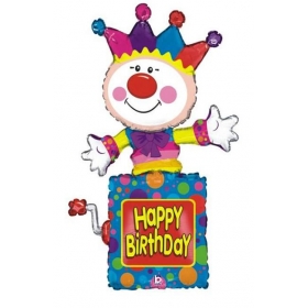 Μπαλονι Foil Γενεθλιων Supershape Ζογκλερ «Happy Birthday» 122Cm – ΚΩΔ.:85435Ρ-Bb