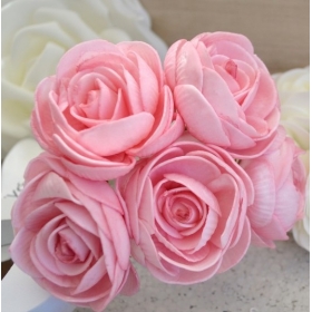 Διακοσμητικο Ροζ Λουλουδι Μπουκέτο 5τμχ - ΚΩΔ:L9-Rn