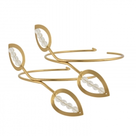 Επαργυρα Χρυσα Βραχιολια Κεριου Με Σχημα Δακρυα Για Στηριγμα Στολισμου - ΚΩΔ:17-Xrysa-Dakrya-Vx
