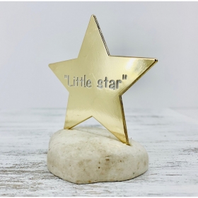 Βοτσαλο Με Χρυσο Αστερι Little Star - ΚΩΔ:Ba44-Rn