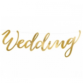 Διακοσμητικη Γιρλαντα Γαμου Wedding Χρυσο 16.5X45Cm - ΚΩΔ:Grl38-019-Bb