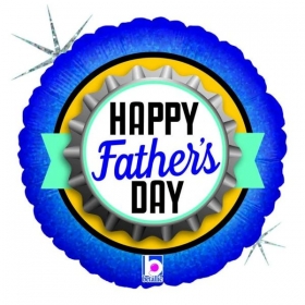 Μπαλονι Foil 18"(45Cm) Happy Father'S Day - Καπακι Μπουκαλιου - ΚΩΔ:36542-Bb