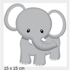 Ξυλινο Ελεφαντακι Με Laser Cut Κοπη Περιμετρικα 15Χ15Cm - ΚΩΔ:Mpoae15-4-15-Al