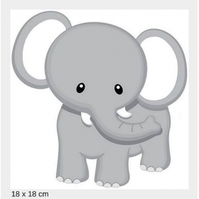 Ξυλινο Ελεφαντακι Με Laser Cut Κοπη Περιμετρικα 18Χ18Cm - ΚΩΔ:Mpoae15-4-18-Al
