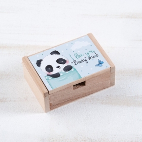 Ξύλινο Κουτάκι Panda 10.5x7x4cm - ΚΩΔ:LN955-PR