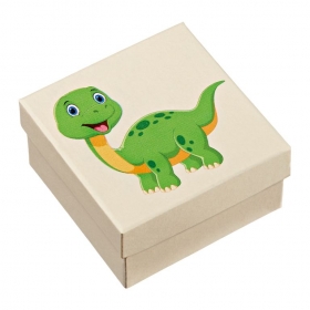 Χάρτινο Κουτί με Εκτύπωση Δεινοσαυράκι 7.5X7.5X4cm - ΚΩΔ:M10185-AD
