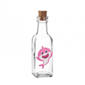 Γυάλινο Μπουκάλι με Εκτύπωση Baby Shark 4.5X17cm - ΚΩΔ:M10420-AD