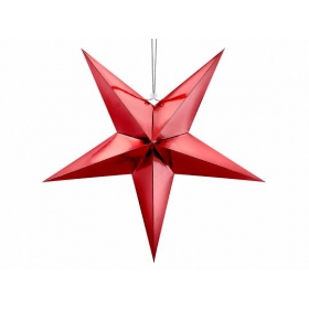 Χάρτινο αστέρι κόκκινο 70cm - ΚΩΔ:496616-NT