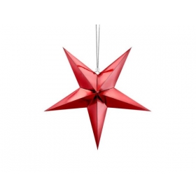 Χάρτινο αστέρι κόκκινο 45cm - ΚΩΔ:496617-NT