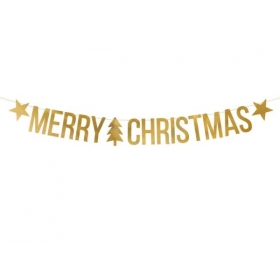 Χριστουγεννιάτικη γιρλάντα Merry Christmas 10,50x150cm - ΚΩΔ:496622-NT