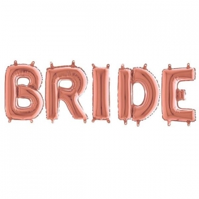 Μπαλόνια Foil Ροζ-Χρυσό Bride 16"(40cm) - ΚΩΔ:526LPH1-3-BB