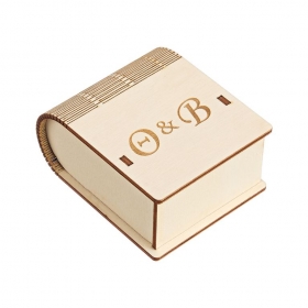 Ξύλινο Κουτί με Μονογράμματα 8X4.5X10cm - ΚΩΔ:M10432-AD