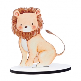 Ξύλινο Λιοντάρι με Βάση 18X8X19cm - ΚΩΔ:M10436-AD