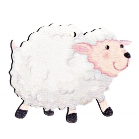 Ξύλινο Πρόβατο 5X5cm - ΚΩΔ:M4729-AD