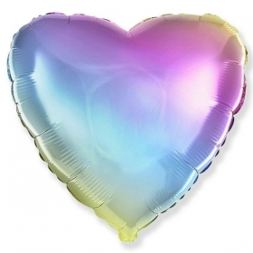 Μπαλόνι Foil 18"(45cm) Καρδιά Ουράνιο Τόξο - ΚΩΔ:201500GP-BB