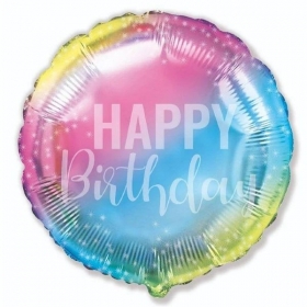 Μπαλόνι Foil 18"(45cm) Όμπρε Happy Birthday - ΚΩΔ:401614-BB