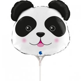 Mπαλόνι Foil 14"(35cm) Mini Shape Κεφάλι Αρκουδάκι Panda - ΚΩΔ:G72061-BB