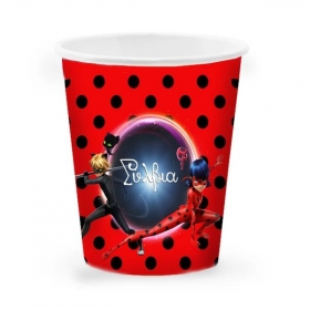 Χάρτινο Ποτήρι με Όνομα Miraculous Ladybug 260ml - ΚΩΔ:P25922-64-BB