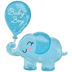 Μπαλόνι Foil 30"(78cm) Ελεφαντάκι Baby Boy - ΚΩΔ:543123-BB