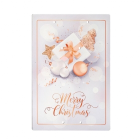 Ξύλινη Εκτυπωμένη Πλάτη για Γούρια "Merry Christmas" 22X30cm - ΚΩΔ:M10618-AD