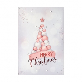 Ξύλινη Εκτυπωμένη Πλάτη για Γούρια "Merry Christmas" 22X30cm - ΚΩΔ:M10620-AD