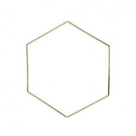 Μεταλλικό εξάγωνο χρυσό 30cm - ΚΩΔ:779013-NT