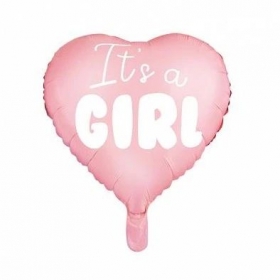 Μπαλόνι Foil 18"(45cm) It's a Girl Ροζ Καρδιά - ΚΩΔ:FB21P-081J-BB