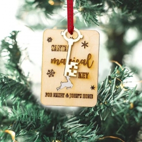 Χριστουγεννιάτικο Στολίδι Santa's Magical Key 9cm - ΚΩΔ:XG1511-2-BB